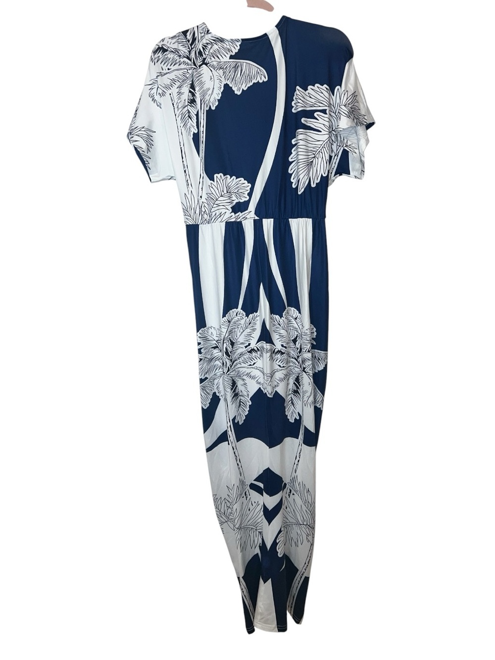 CoMMENSE Printed Deep V-Neck Midi Dress Without Belt Size Large NWT - Picture 4 of 10